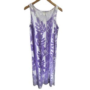 Tav Pacific Artisanal Dip Dyed Traditional French Polynesia Tapestry Midi Dress
